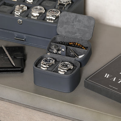 2 Watch Travel Case (Carbon)
