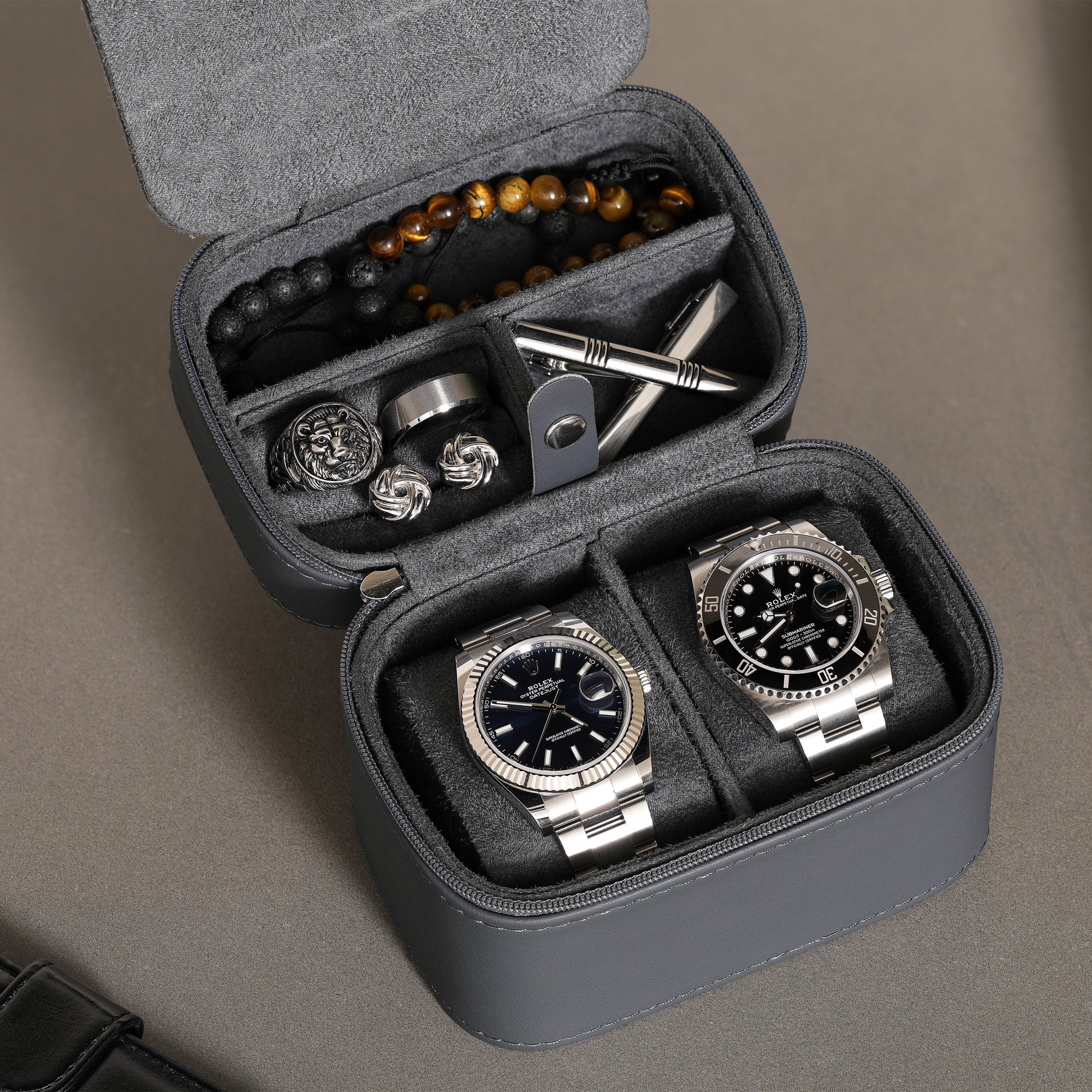 2 Watch Travel Case (Carbon)