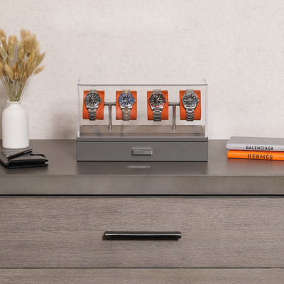 4 Watch Display (Grey / Orange)
