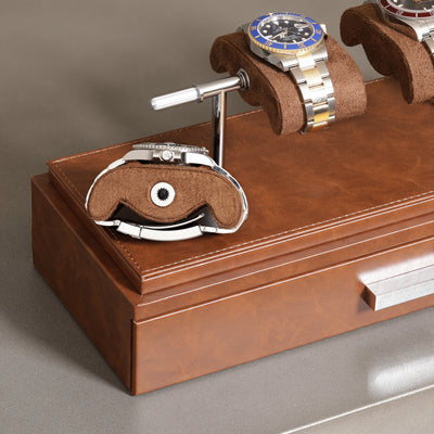 4 Watch Display (Tan / Brown)