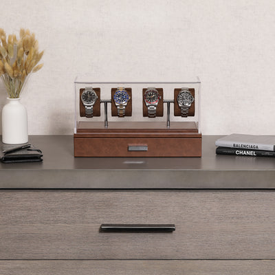4 Watch Display (Tan / Brown)