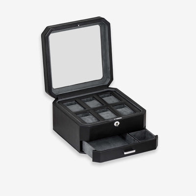 6 Slot Watch Box (Black / Grey)