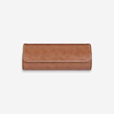 3 Watch Roll (Tan / Brown)