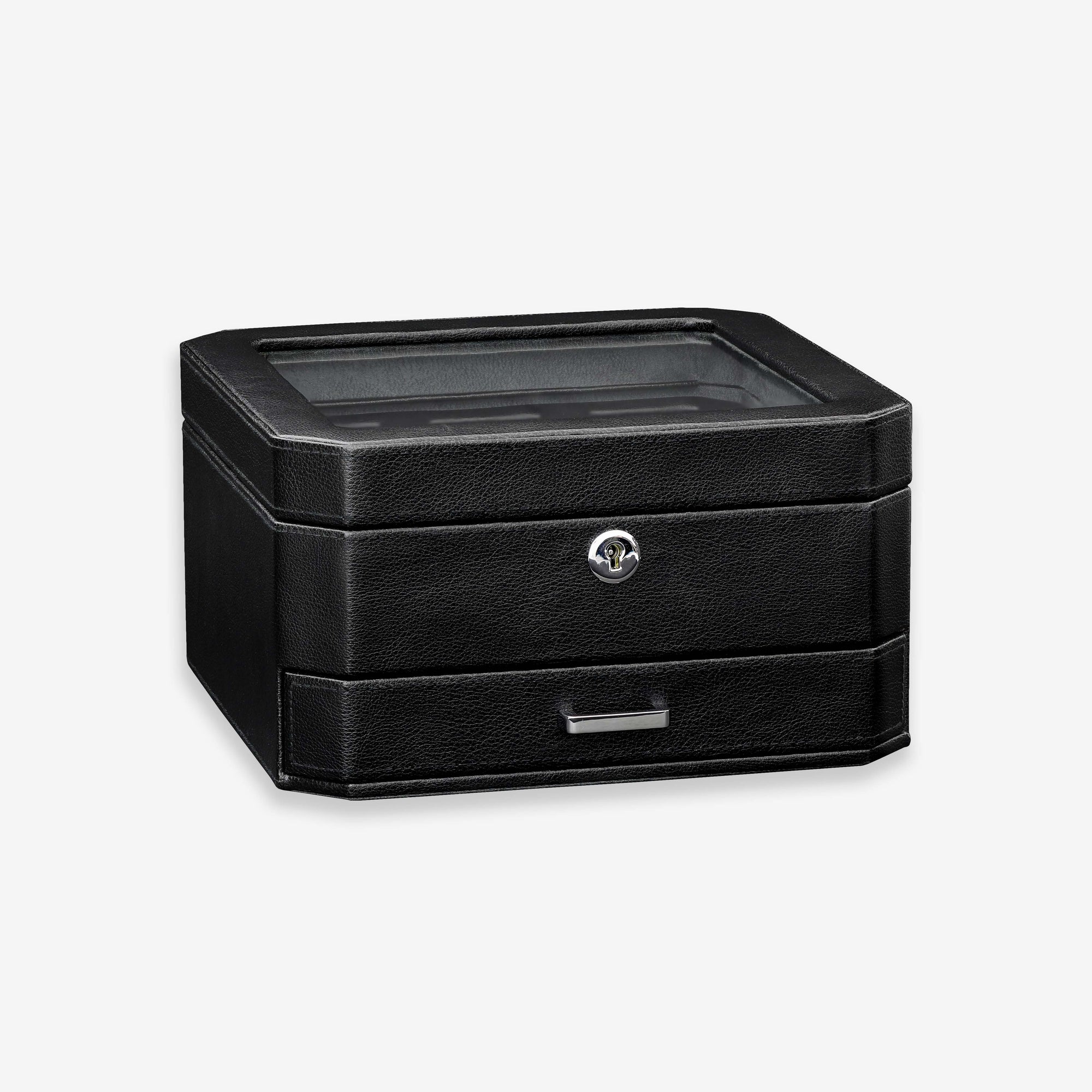 6 Slot Watch Box (Black / Grey)